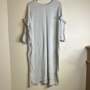 Chic Light Gray Long Sleeve Dress